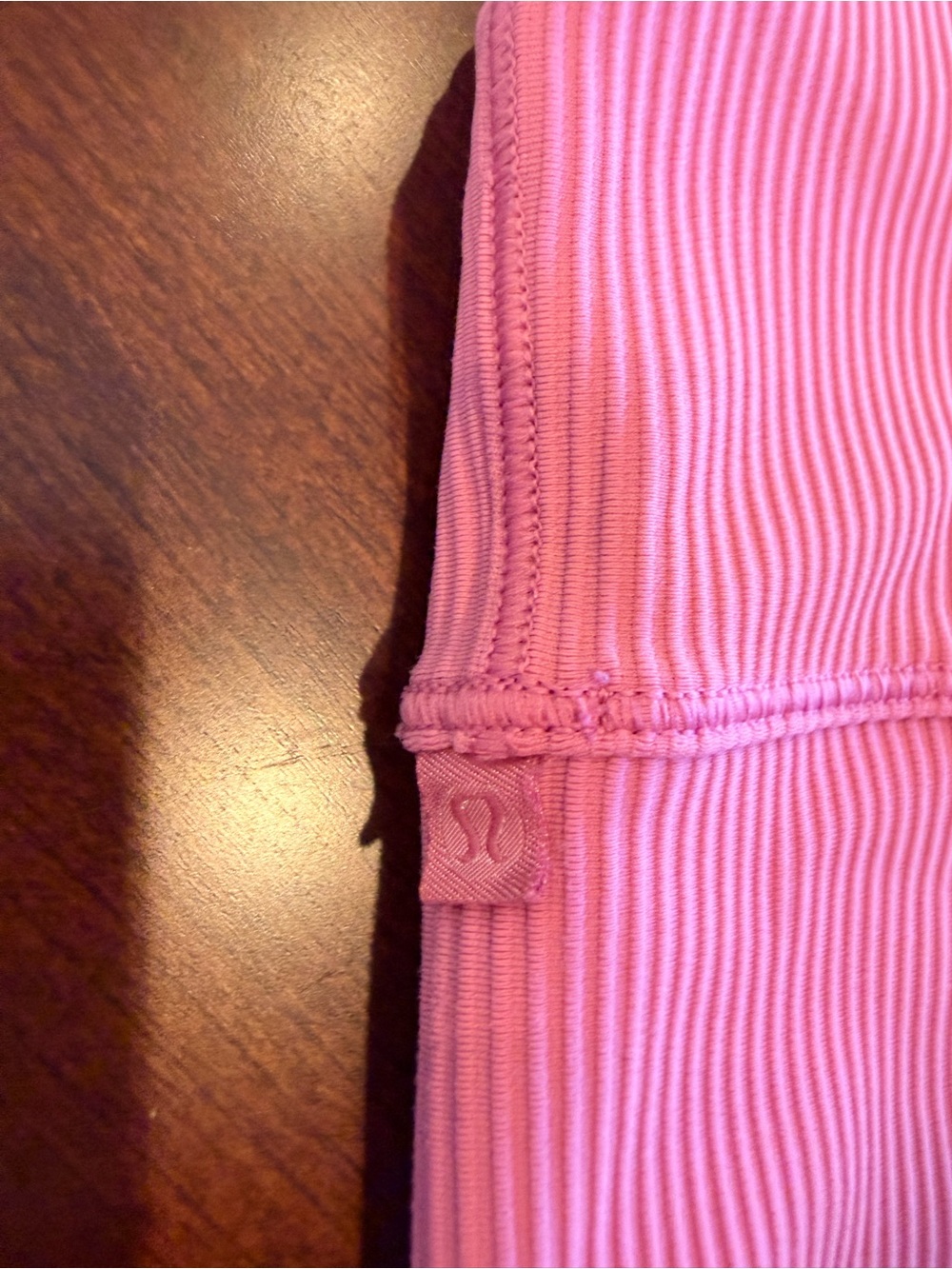 Lululemon Ribbed Pink Crop Tank - Picture 3 of 3